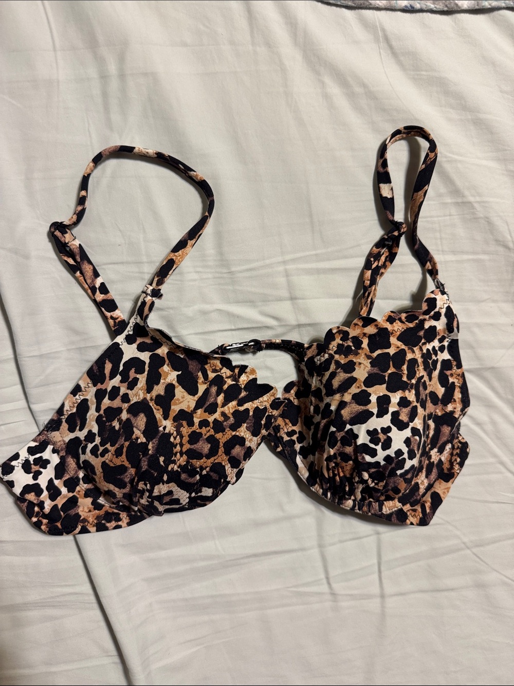 Lasagna Leopard Print Underwire Bikini top - Brown & Black